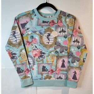 Disney Little Mermaid Pullover Sweatshirt woman ,Size Small multicolor